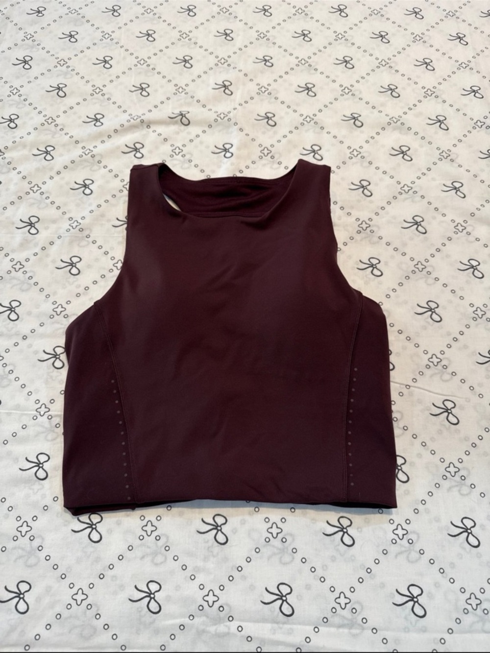 Lululemon maroon high neck sports bra size 2